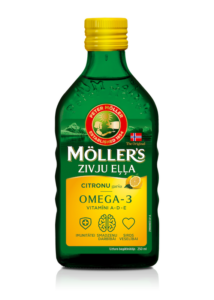 Moller’s zivju eļļa ar citronu garšu