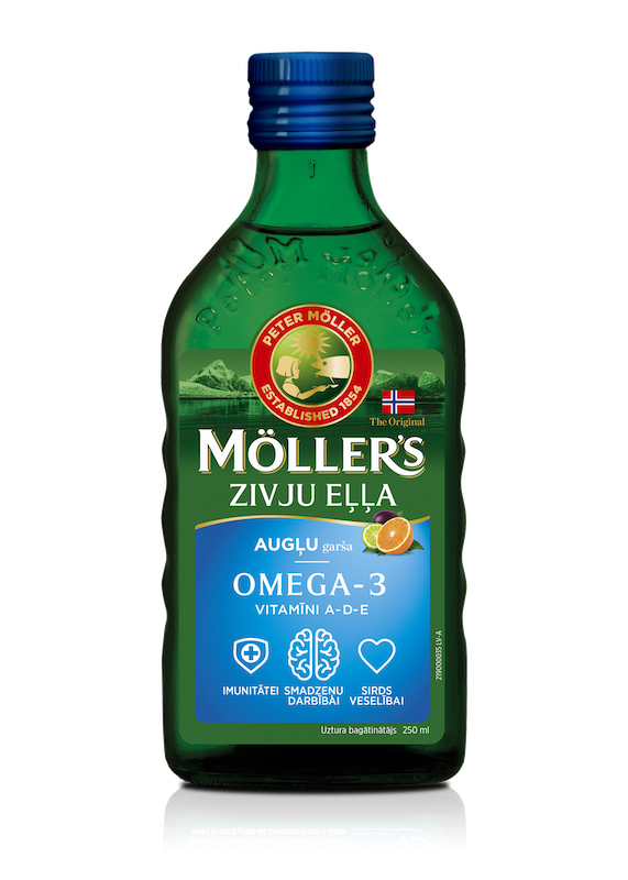 Moller’s zivju eļļa ar augļu garšu